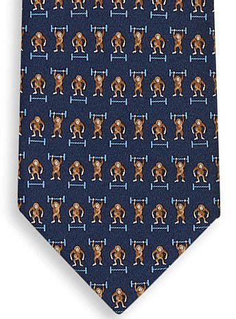 monkey lifting weights tie hermes|Hermès Animal Print Ties for Men for sale .